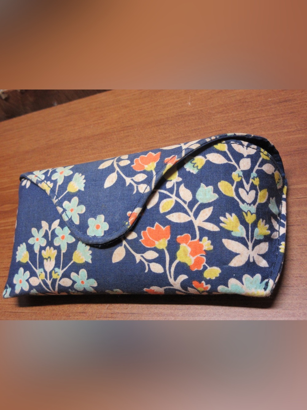 Vera Bradley Navy Floral Sunglasses Case